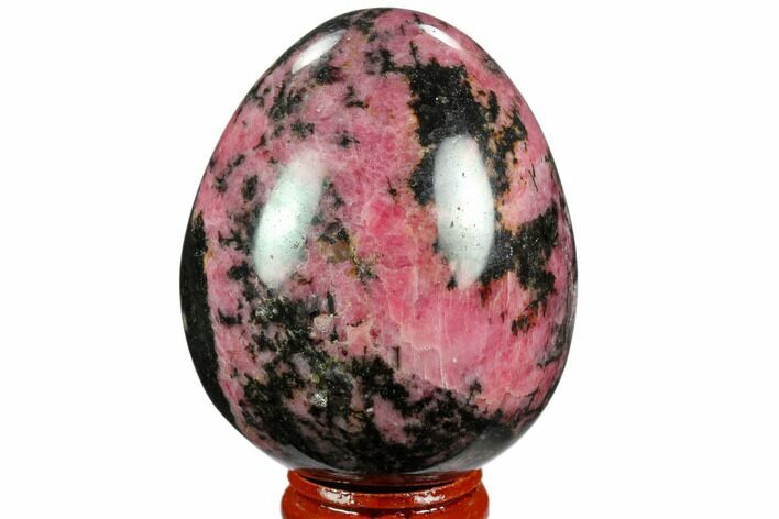 Polished Rhodonite Egg - Madagascar #124113